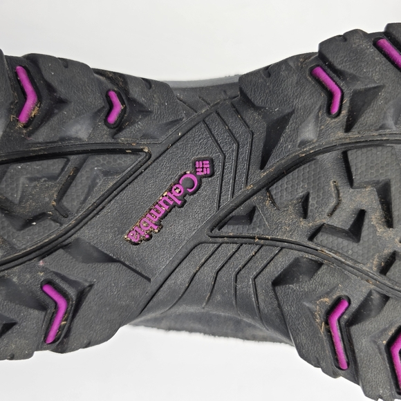 Columbia Crestwood Mid Waterproof Hiking Shoes, Graphite, Bright Plum, Women's 6 - Picture 16 of 16